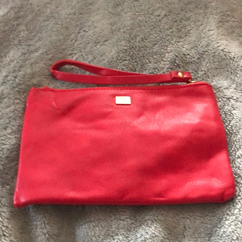 Vintage red wristlet with two sections never used tags off